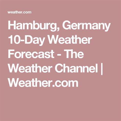 weather hamburg germany 10 day forecast